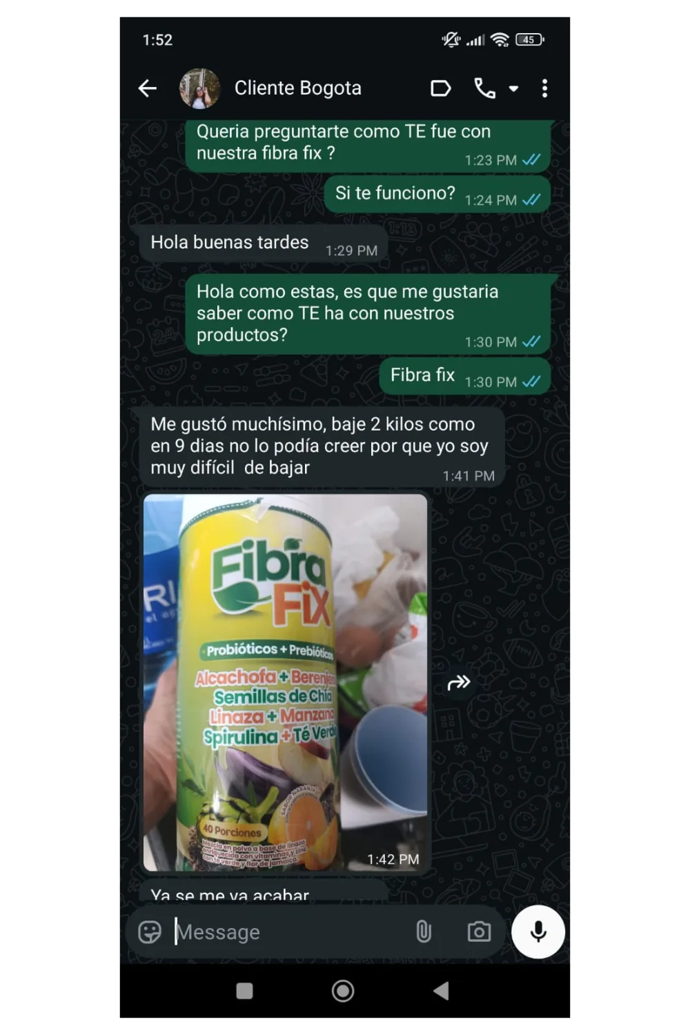 Testimonio de cliente Fibra Fix